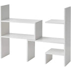 Yak About It Compact Adjustable Dorm Desk Bookshelf - White by DormCo