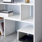 Yak About It Compact Adjustable Dorm Desk Bookshelf - White by DormCo
