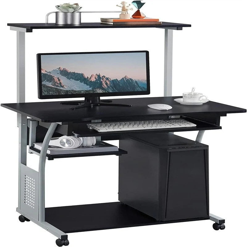 3 Tier Computer Desk with Printer Shelf