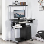 3 Tier Computer Desk with Printer Shelf
