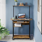 3 Tier Computer Desk with Printer Shelf