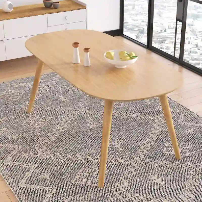 Connor - Table à manger rectangulaire au fini naturel