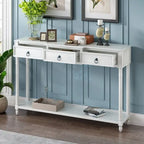Table console avec tiroirs pour entrée, avec tiroirs saillants et longue étagère