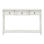 Table console avec tiroirs pour entrée, avec tiroirs saillants et longue étagère