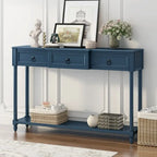 Table console avec tiroirs pour entrée, avec tiroirs saillants et longue étagère