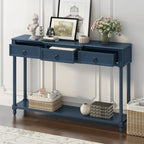 Table console avec tiroirs pour entrée, avec tiroirs saillants et longue étagère
