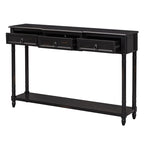 Table console avec tiroirs pour entrée, avec tiroirs saillants et longue étagère