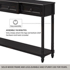Table console avec tiroirs pour entrée, avec tiroirs saillants et longue étagère