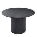 Solid Top Kitchen Oval Expandable Dining Table - N/A