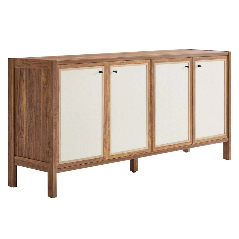Capri 65 buffet en bois grainé avec rangement