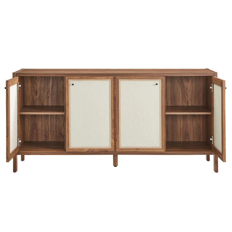 Capri 65 buffet en bois grainé avec rangement