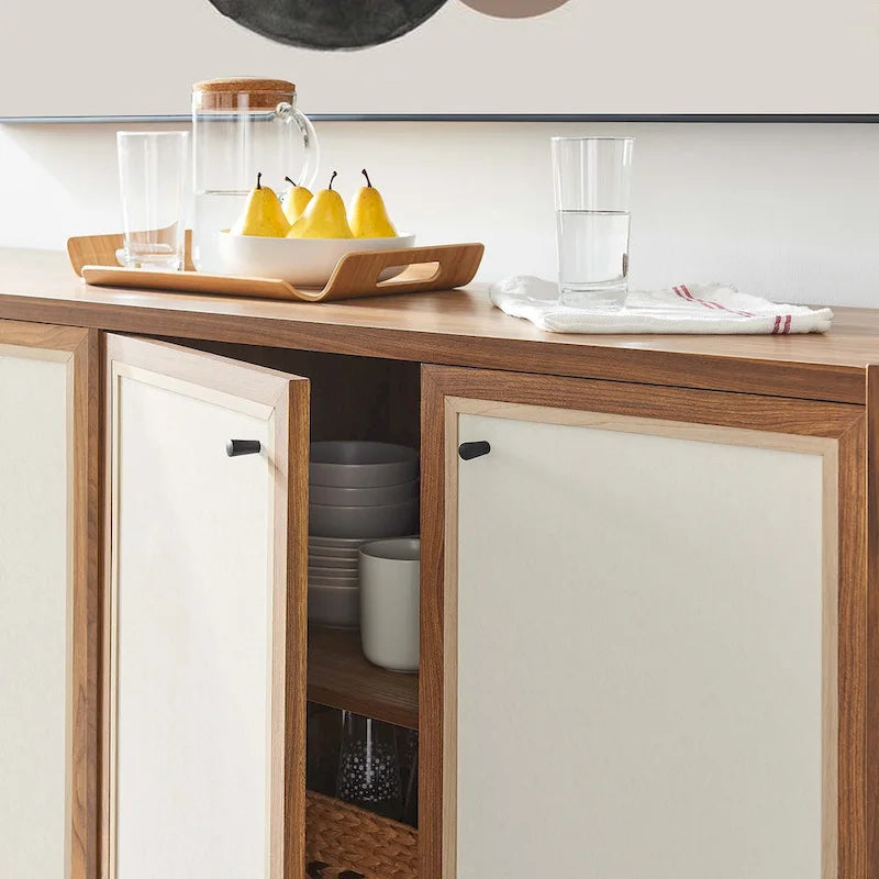 Capri 65 buffet en bois grainé avec rangement