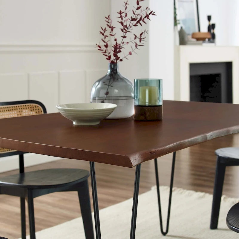 Table à manger rectangulaire en bois d'acacia massif Ardor 60