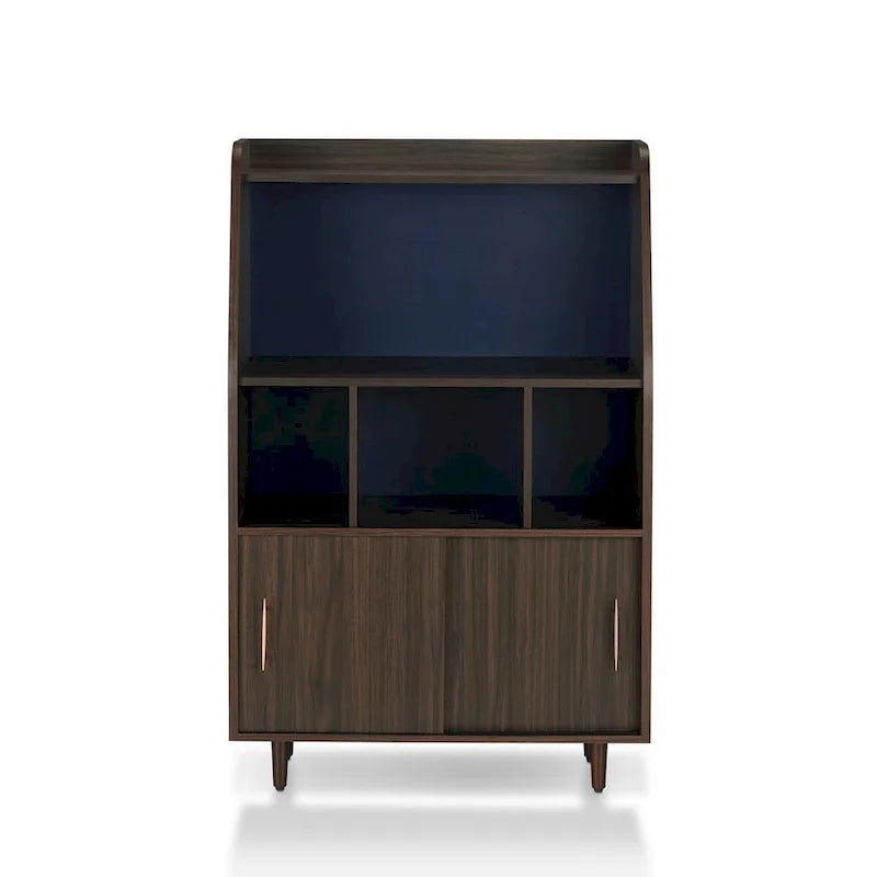 Buffet Mellix contemporain marron multi-rangements Furniture of America