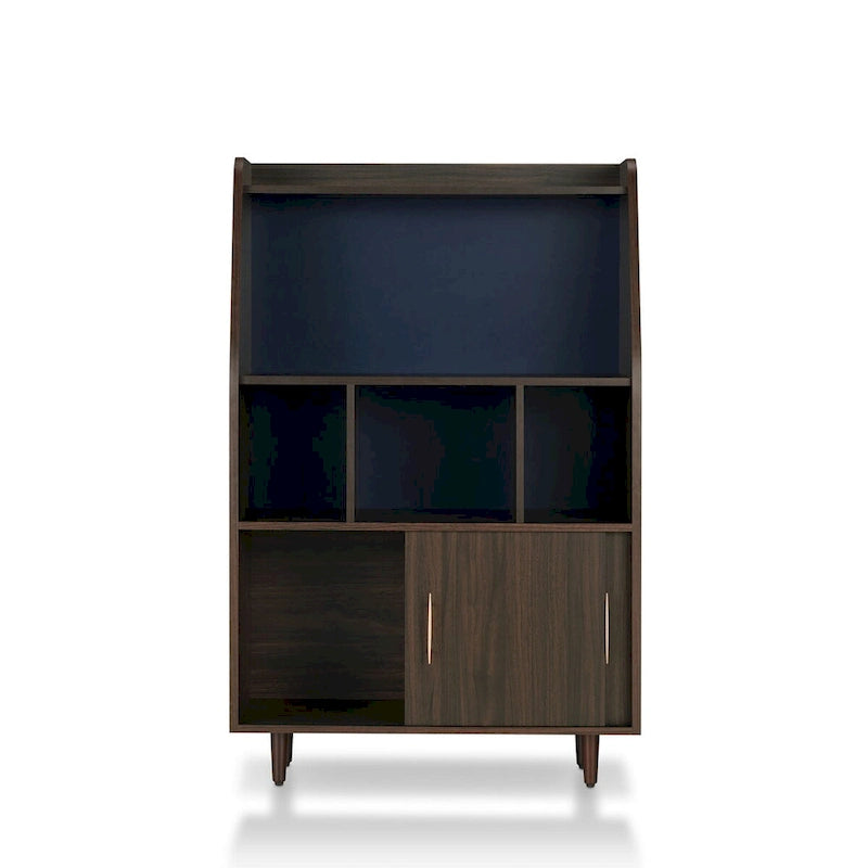 Buffet Mellix contemporain marron multi-rangements Furniture of America