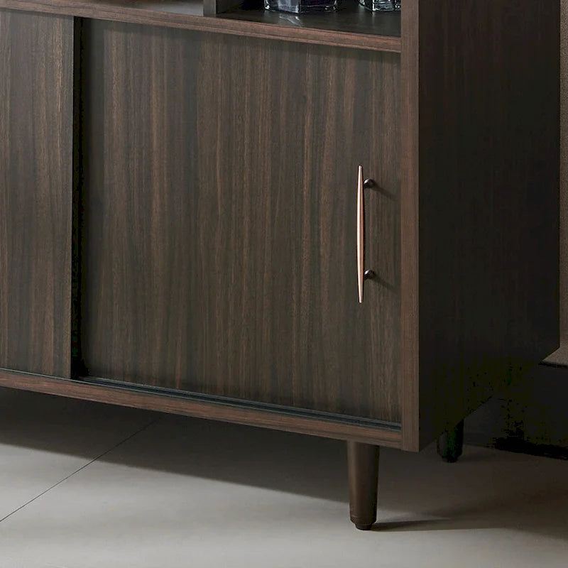 Buffet Mellix contemporain marron multi-rangements Furniture of America