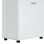 Meuble Colonne de Salle de Bain avec Panier à Linge, Grand Espace de Rangement