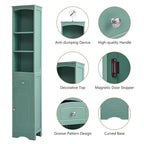 67 Tall Freestanding Bathroom Storage Cabinet with Doors and Adjustable Shelves - 68 Tall