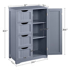 Meuble bas de salle de bain en bois - 13P x 22L x 32H