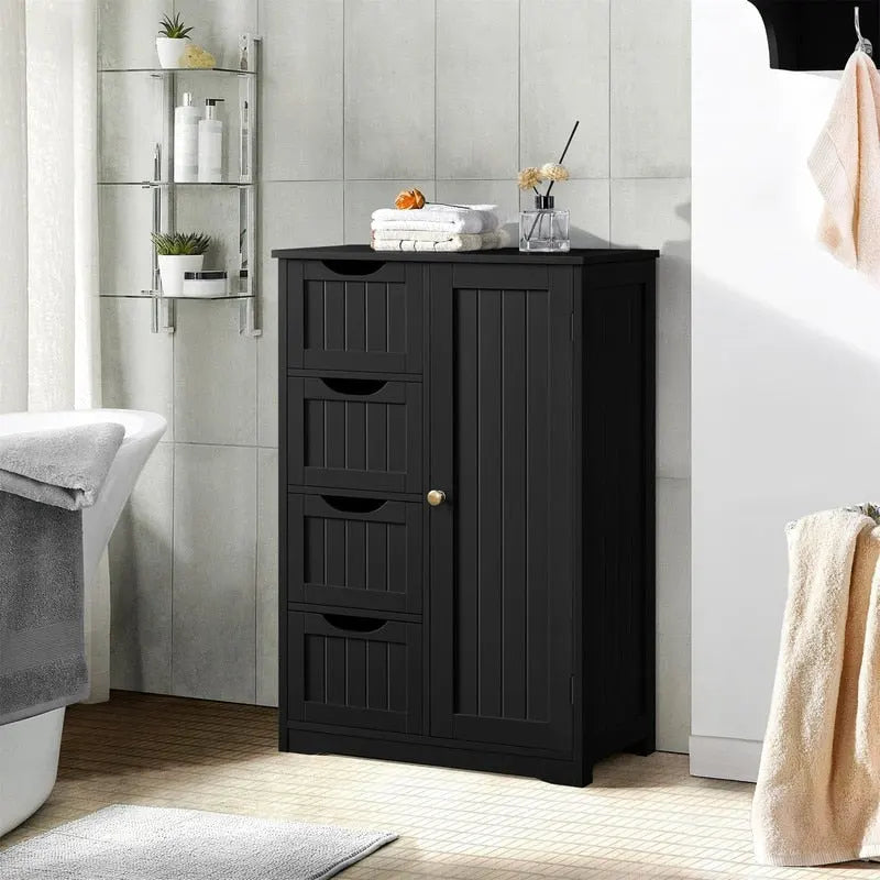 Meuble bas de salle de bain en bois - 13P x 22L x 32H