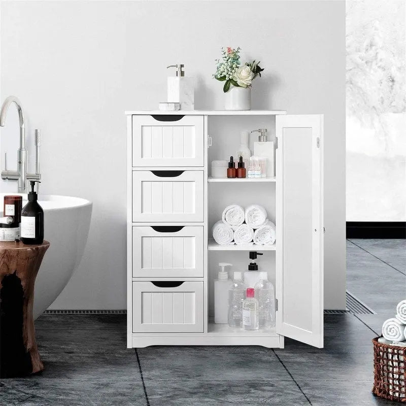 Meuble bas de salle de bain en bois - 13P x 22L x 32H