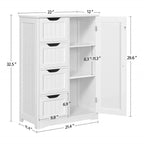 Meuble bas de salle de bain en bois - 13P x 22L x 32H