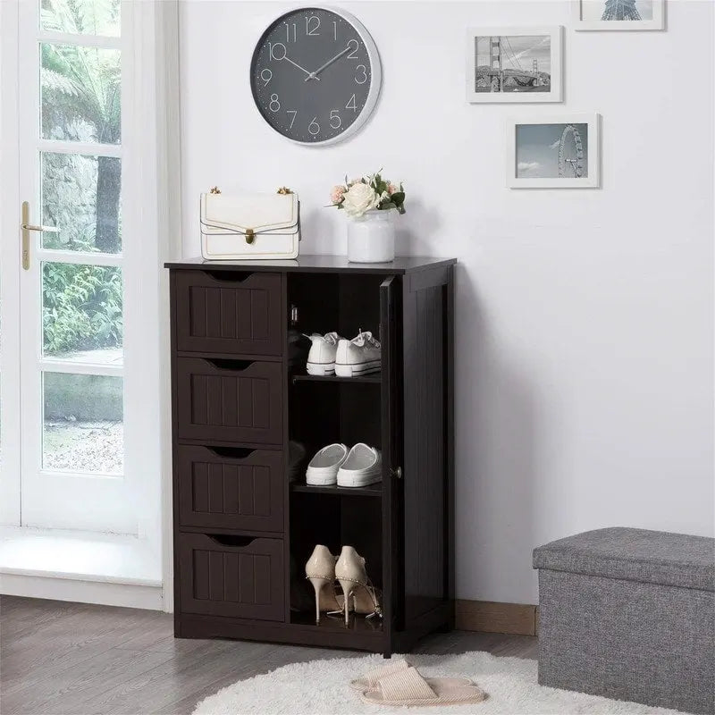 Meuble bas de salle de bain en bois - 13P x 22L x 32H