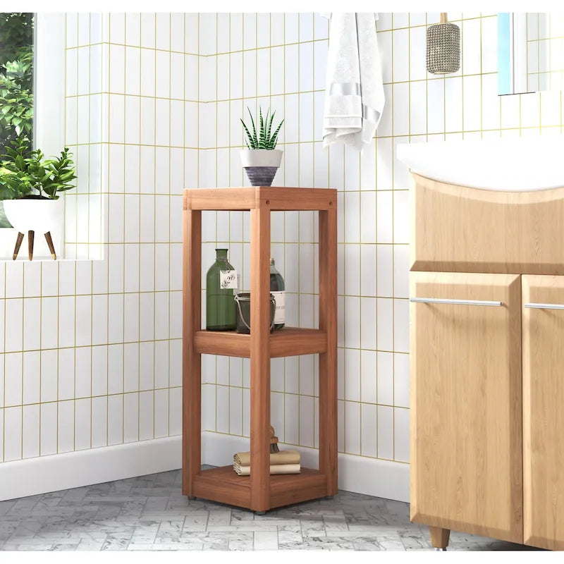 Le support de bain carré en teck Sula Original