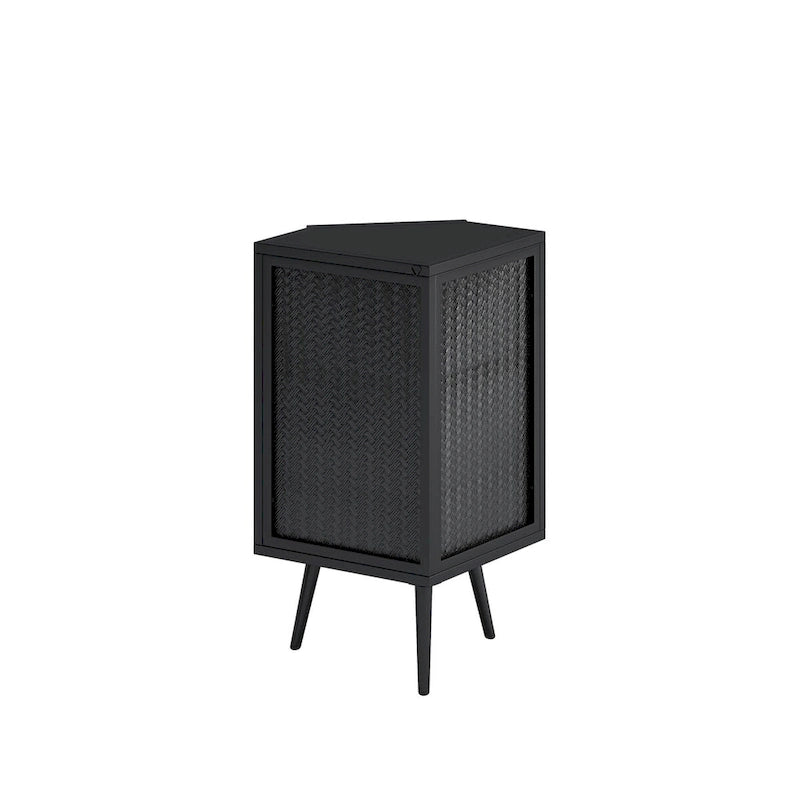 22.25 Floor Corner Cabinet with Glass Door & Adjustable Shelf