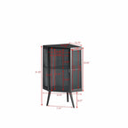 22.25 Floor Corner Cabinet with Glass Door & Adjustable Shelf
