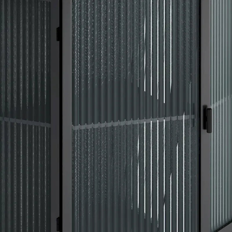 22.25 Floor Corner Cabinet with Glass Door & Adjustable Shelf