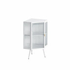 22.25 Floor Corner Cabinet with Glass Door & Adjustable Shelf