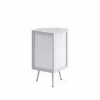22.25 Floor Corner Cabinet with Glass Door & Adjustable Shelf