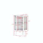 22.25 Floor Corner Cabinet with Glass Door & Adjustable Shelf