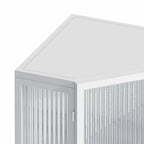 22.25 Floor Corner Cabinet with Glass Door & Adjustable Shelf