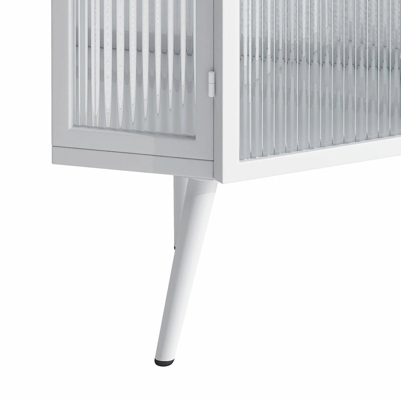 22.25 Floor Corner Cabinet with Glass Door & Adjustable Shelf