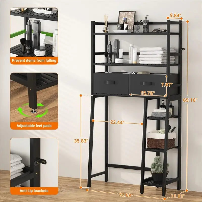 Armoire de rangement au-dessus des toilettes - 11.81P x 32.68L x 65.16H