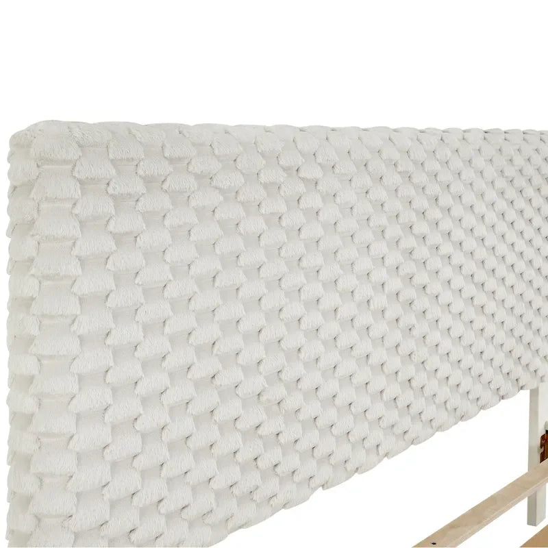 Ensemble de chambre à coucher 3 pièces Roundhill Furniture Findlay en Blanc Tourterelle