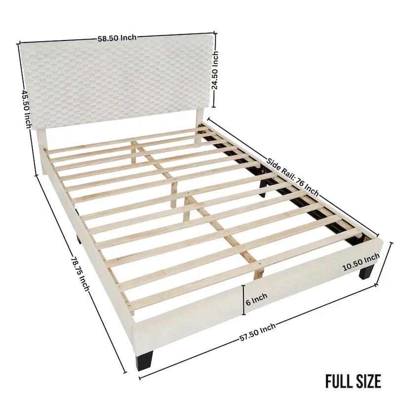 Roundhill Furniture Findlay 3-Piece Bedroom Set in White Dove