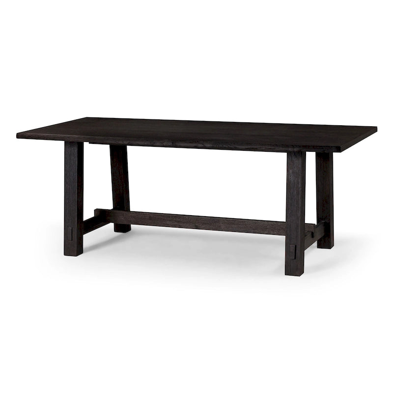 Table de salle à manger rectangulaire en bois Maven Lane Yves au fini noir vieilli
