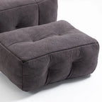 Oaks Aura Fluffy Bean Bag Chair, Super Soft Lazy Sofa Chair With Memory Foam And Ottoman, Indoor Modern Bean Bag Chair