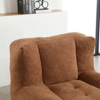 Oaks Aura Fluffy Bean Bag Chair, Super Soft Lazy Sofa Chair With Memory Foam And Ottoman, Indoor Modern Bean Bag Chair