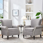 Lot de 2 fauteuils d'appoint classiques rembourrés
