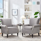 Lot de 2 fauteuils d'appoint classiques rembourrés