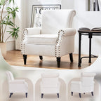 Lot de 2 fauteuils d'appoint classiques rembourrés