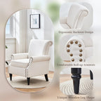 Lot de 2 fauteuils d'appoint classiques rembourrés