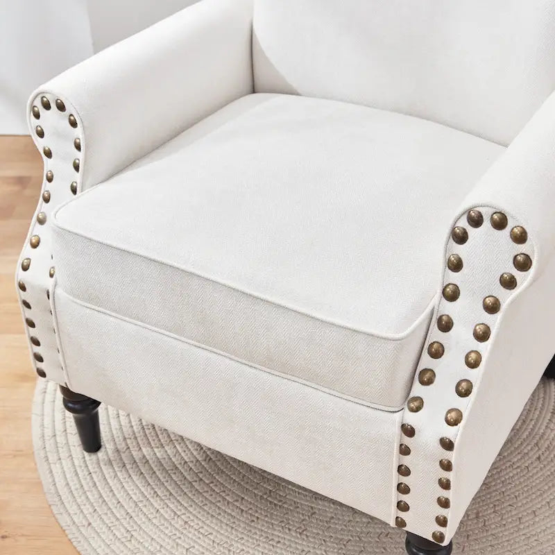 Lot de 2 fauteuils d'appoint classiques rembourrés