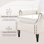Lot de 2 fauteuils d'appoint classiques rembourrés