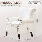Lot de 2 fauteuils d'appoint classiques rembourrés
