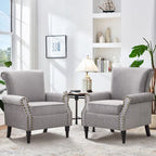 Lot de 2 fauteuils d'appoint classiques rembourrés